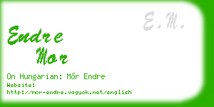 endre mor business card