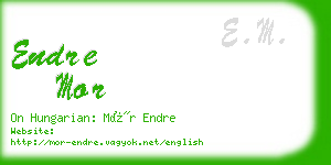 endre mor business card